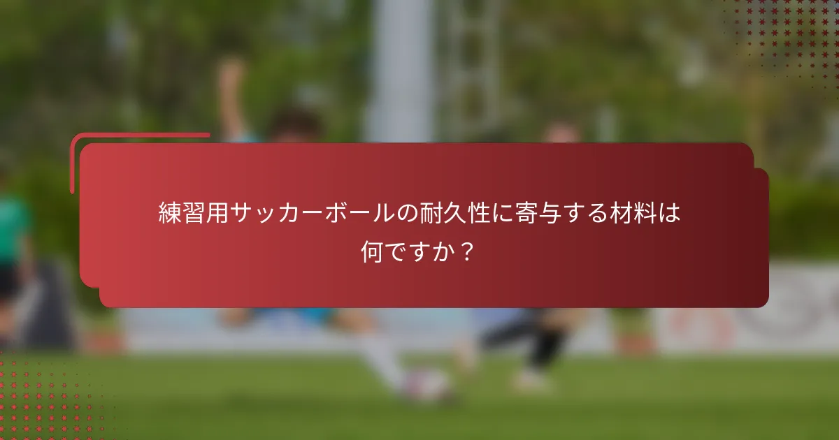 練習用サッカーボールの耐久性に寄与する材料は何ですか?